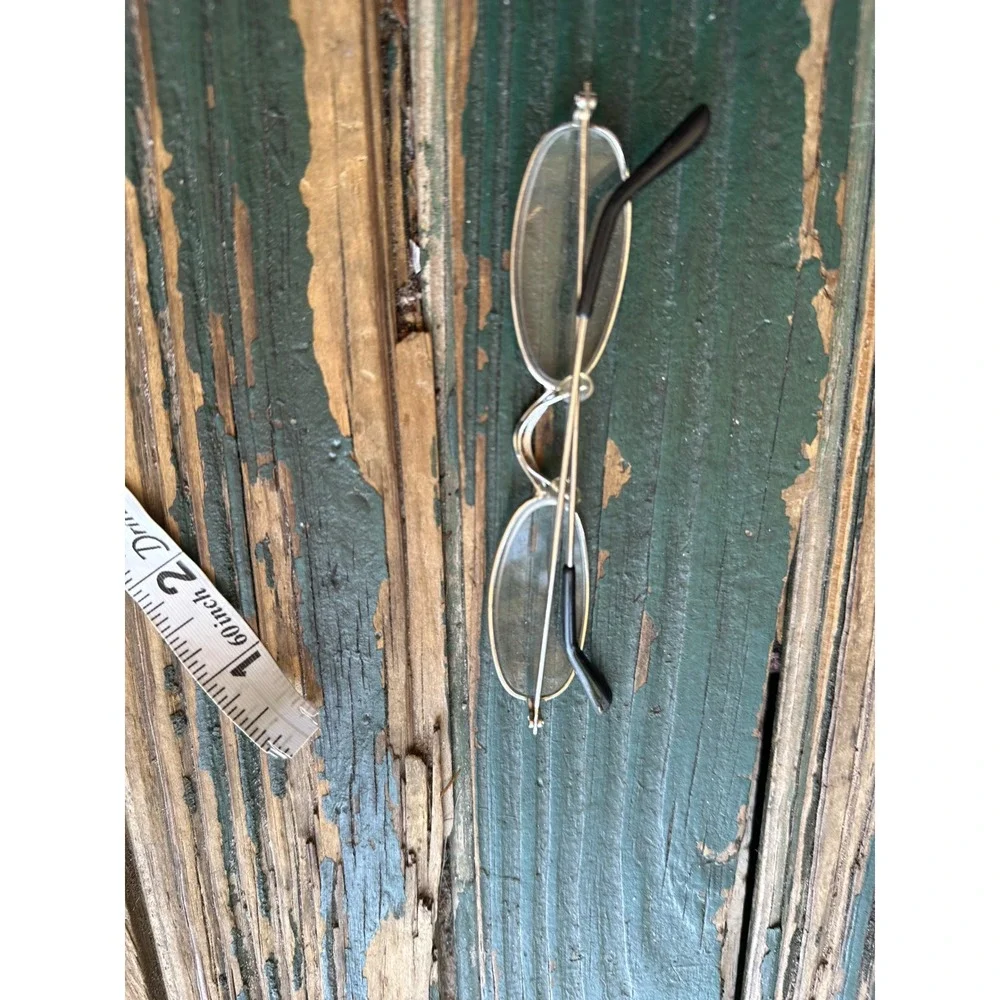 Vintage Antique Silver Wire Frame Oval Spectacles Glasses 2427
